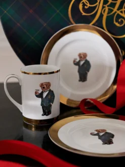 Set di 4 piatti da colazione in porcellana con decoro in oro 24K Thompson