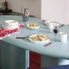 Set di 4 piatti fondi in porcellana Angoli
