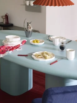 Set di 4 piatti fondi in porcellana Angoli