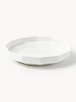 Set di 4 piatti fondi in porcellana Angoli