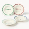 Set di 4 piatti per pasta in porcellana con motivo decorativo Tutti