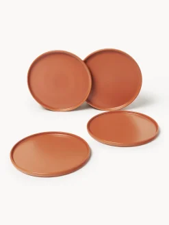 Set di 4 piatti piani fatti a mano Lowri