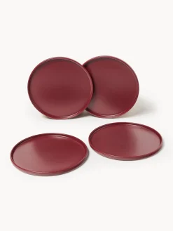 Set di 4 piatti piani fatti a mano Lowri