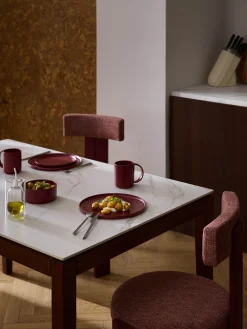Set di 4 piatti piani fatti a mano Lowri