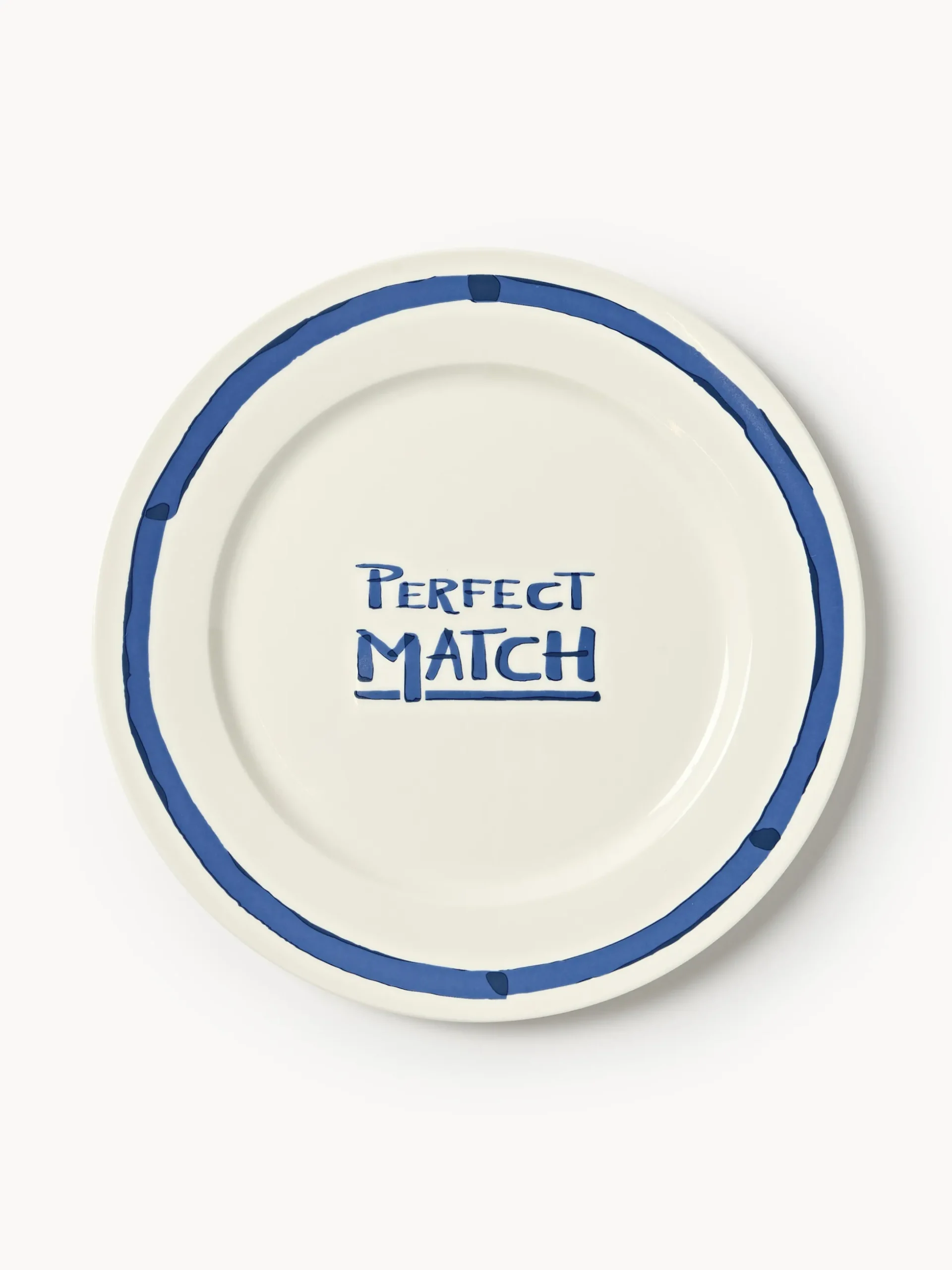 Set di 4 piatti piani in porcellana con motivo decorativo Tutti