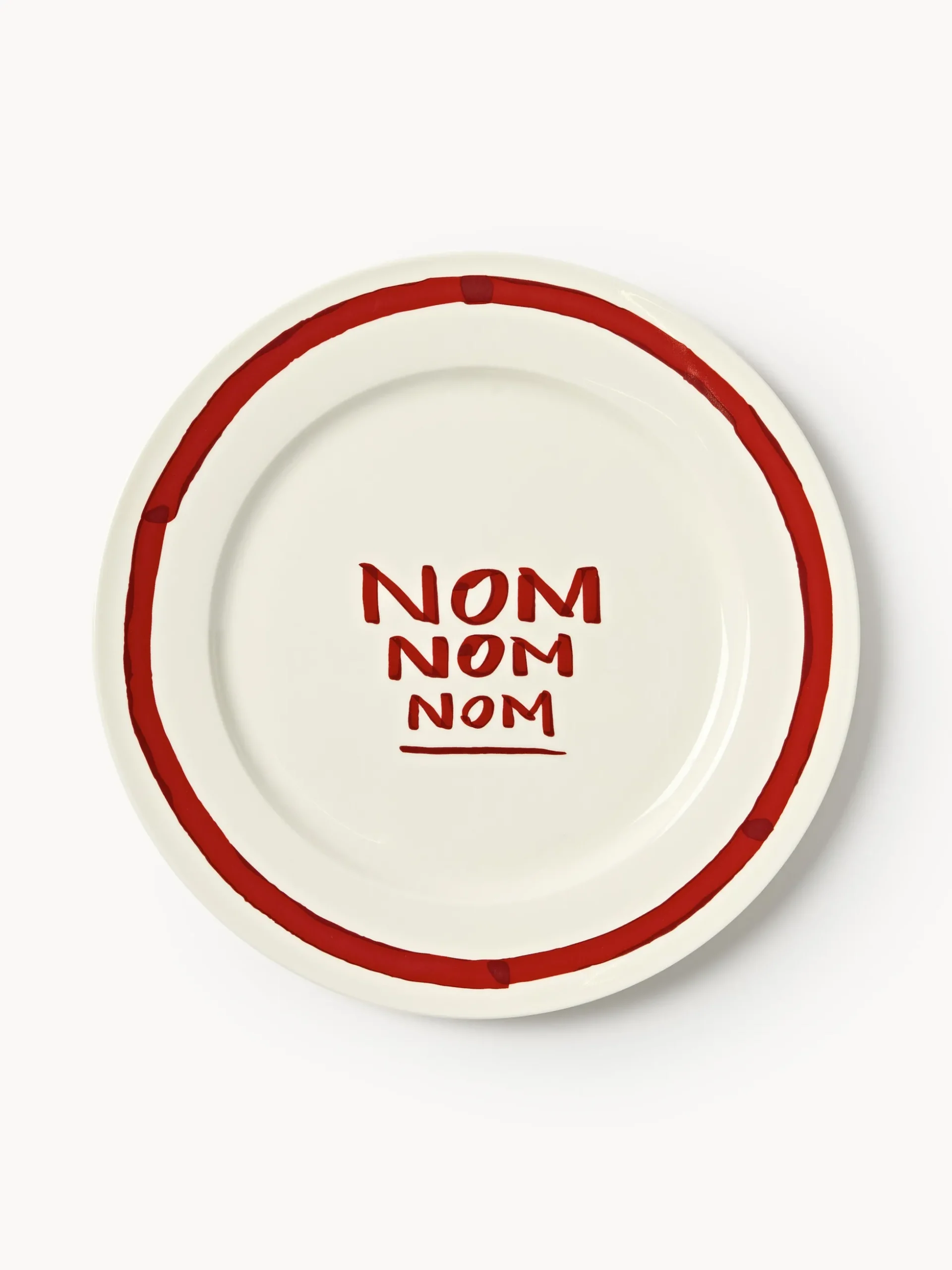 Set di 4 piatti piani in porcellana con motivo decorativo Tutti
