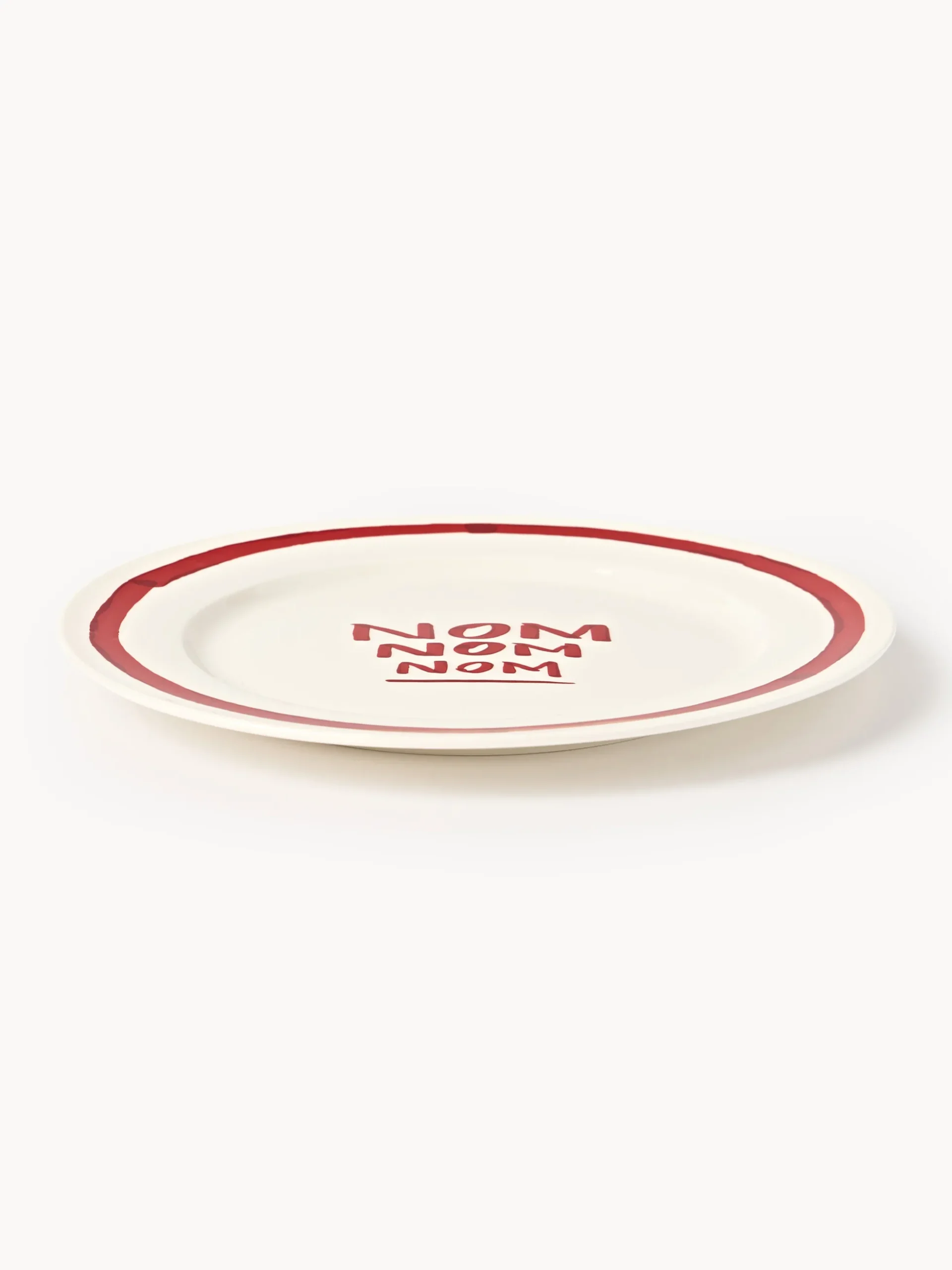 Set di 4 piatti piani in porcellana con motivo decorativo Tutti