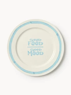 Set di 4 piatti piani in porcellana con motivo decorativo Tutti