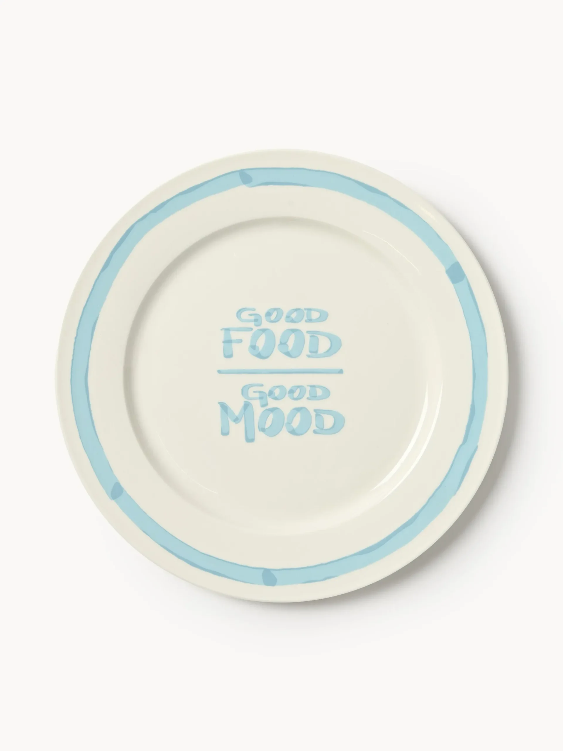 Set di 4 piatti piani in porcellana con motivo decorativo Tutti