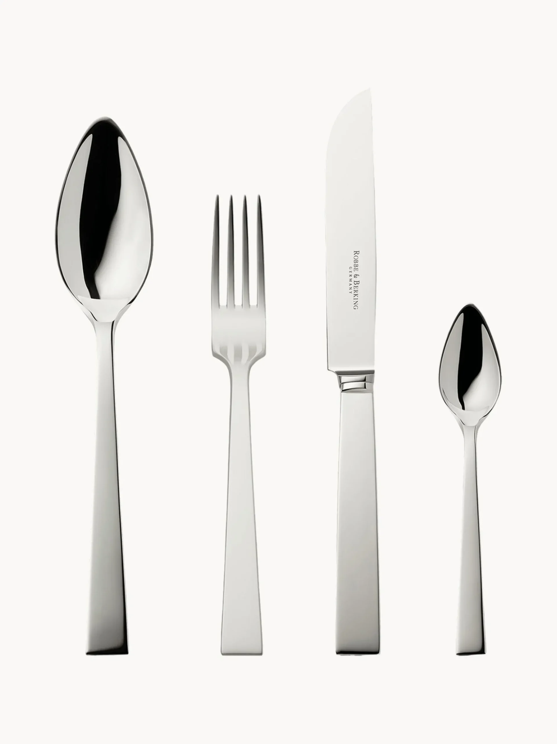Set di 24 posate fatte a mano lucidate a specchio Riva in scatola, 6 persone