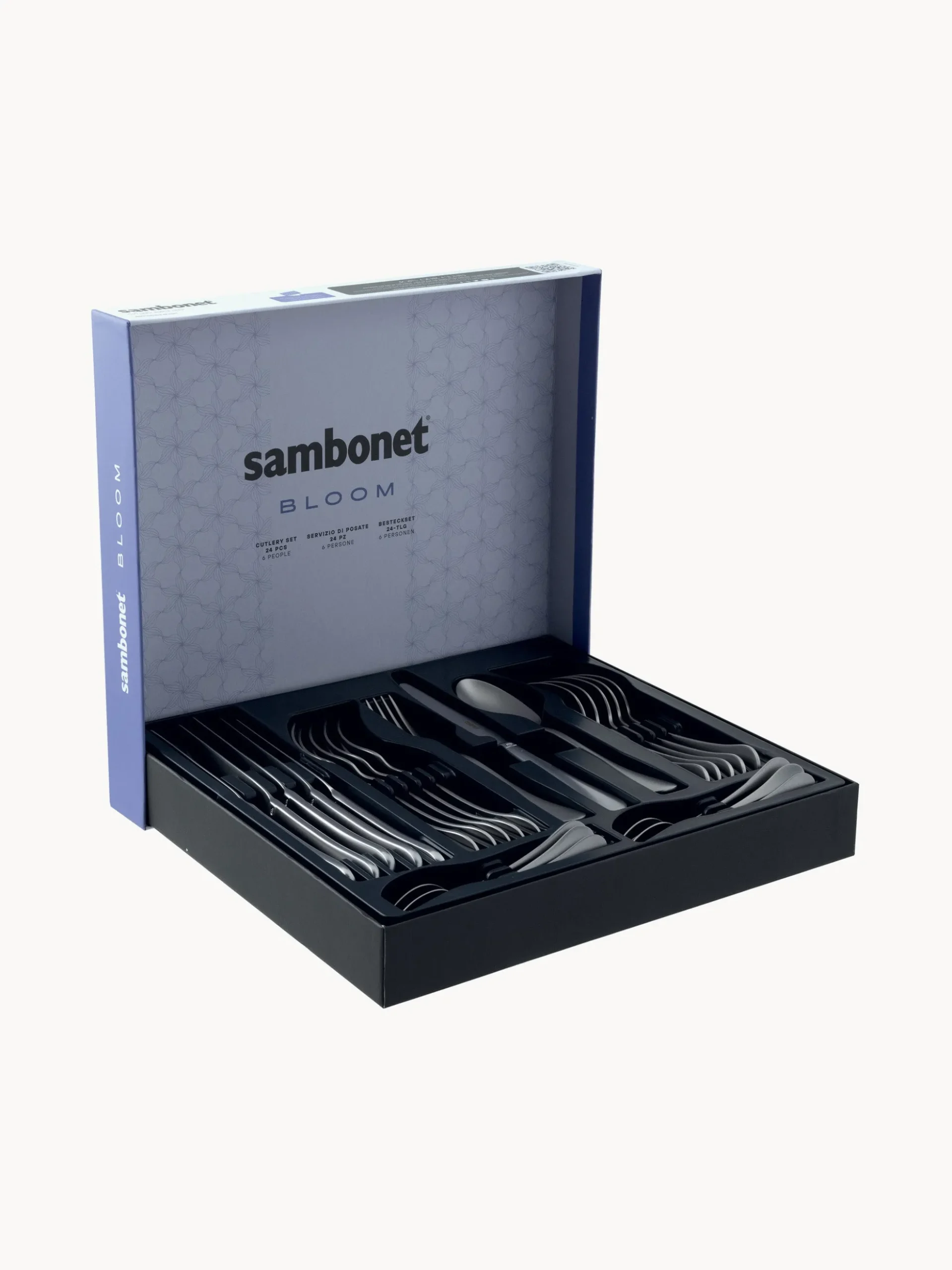 Set di 24 posate in acciaio inossidabile Bloom, 6 persone