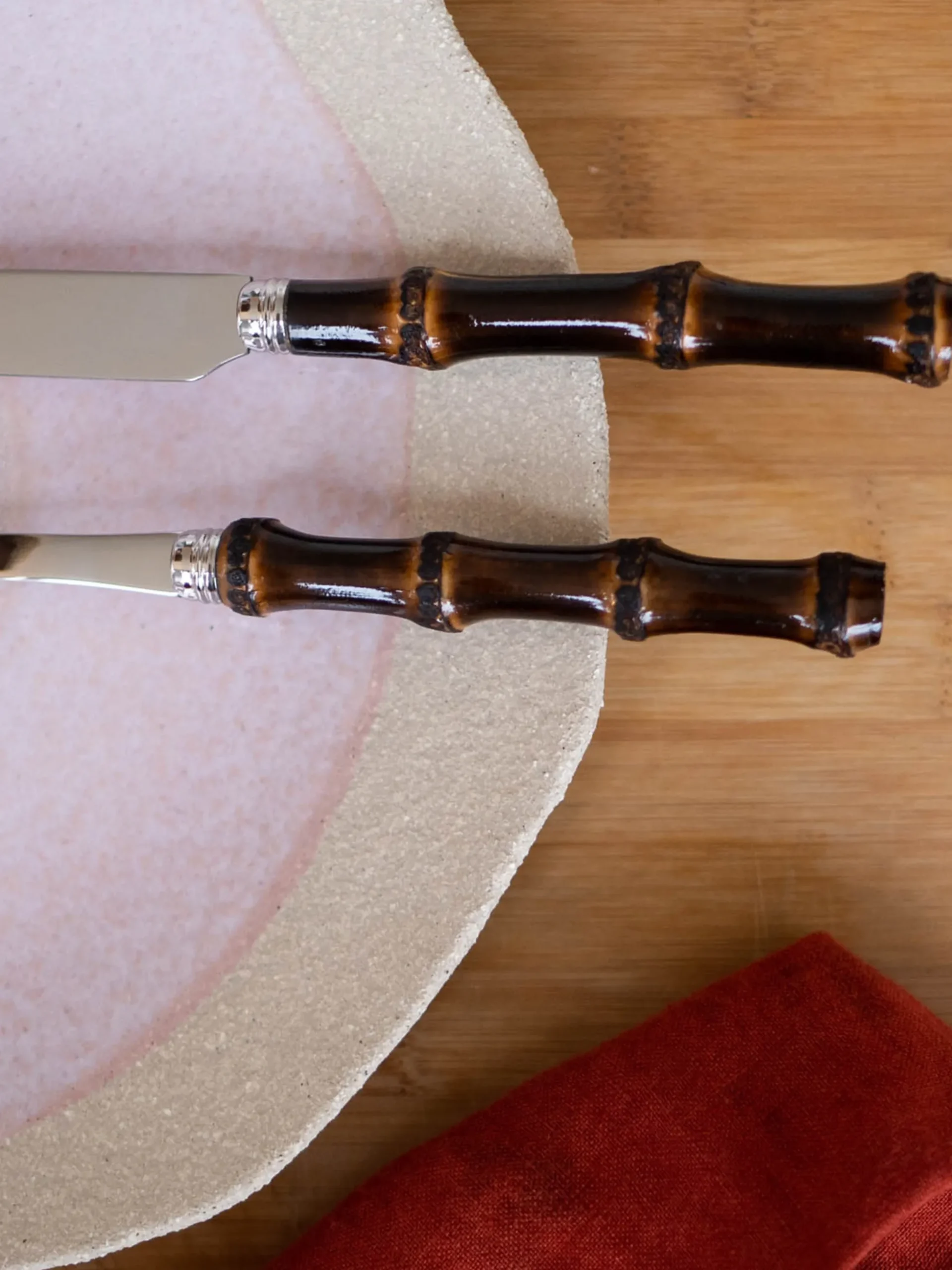 Set di 16 posate in legno di bambù Panda, varie misure