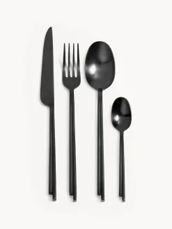Set di posate opache spazzolate Dune, 6 persone (24 pz)