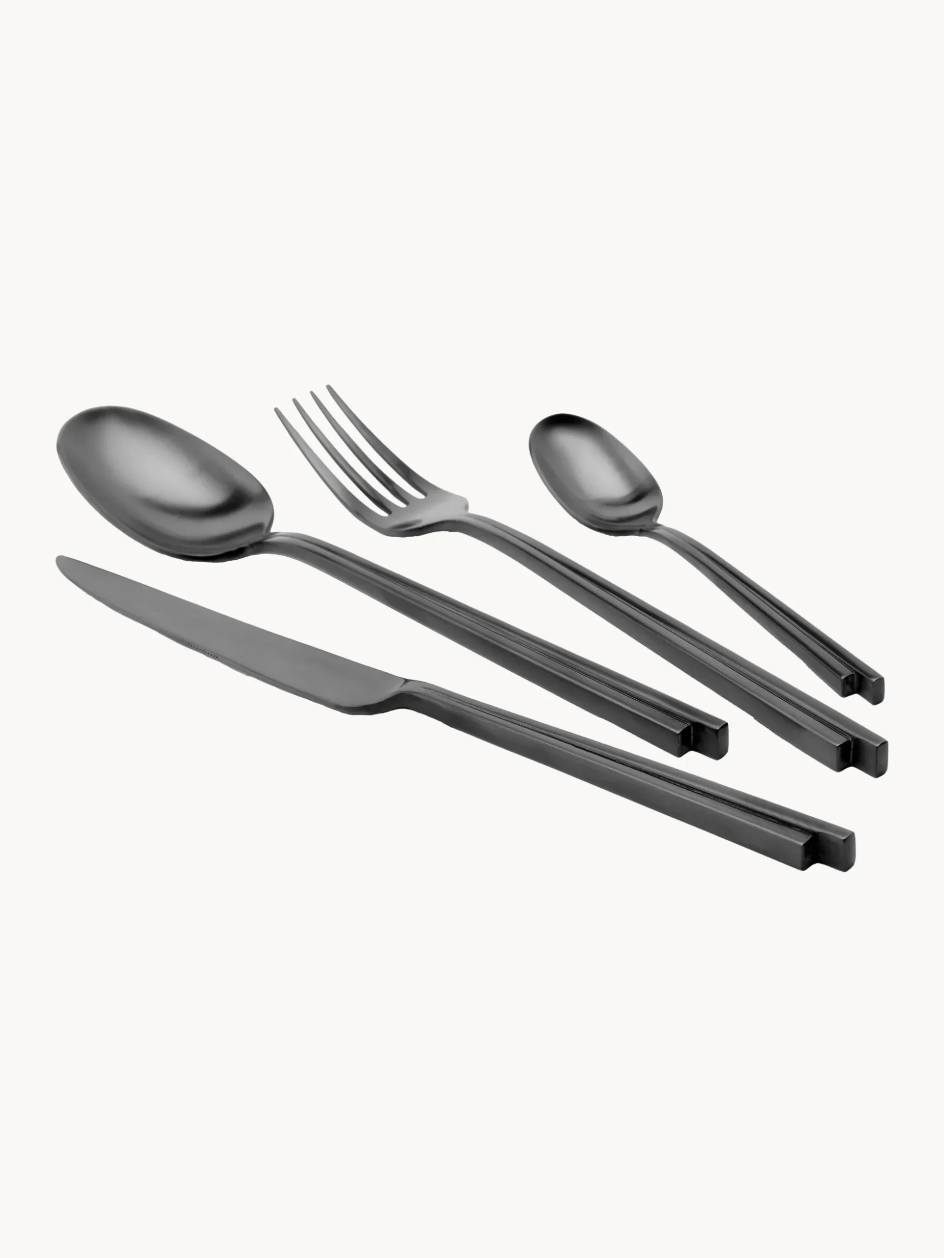 Set di posate opache spazzolate Dune, 6 persone (24 pz)