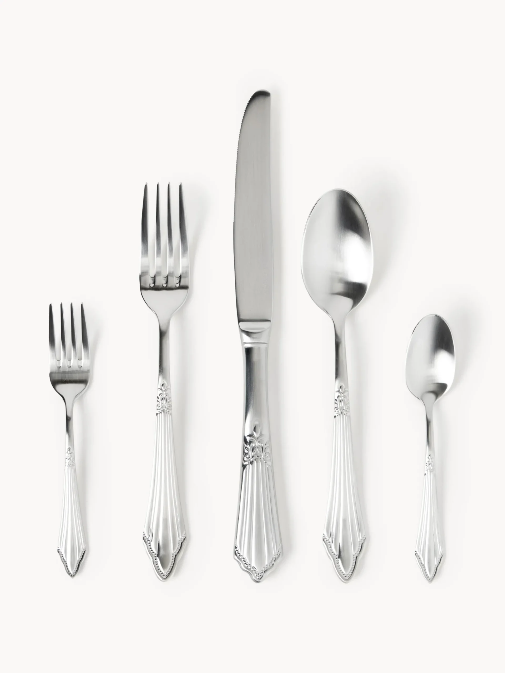 Set di posate spazzolate opache Val, varie misure