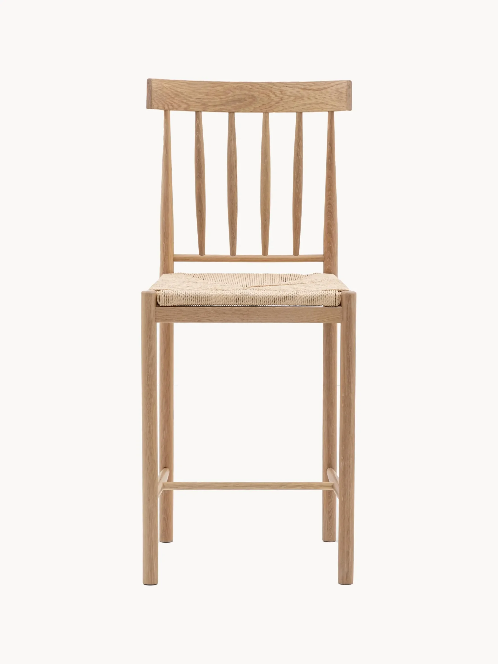 Set di 2 sedie alte in legno di quercia fatte a mano Eton