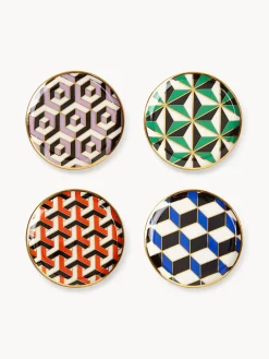 Set di 4 sottobicchieri di design con oro Versailles