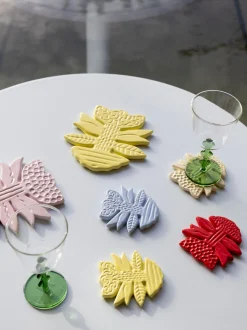 Set di 4 sottobicchieri fatti a mano Blume