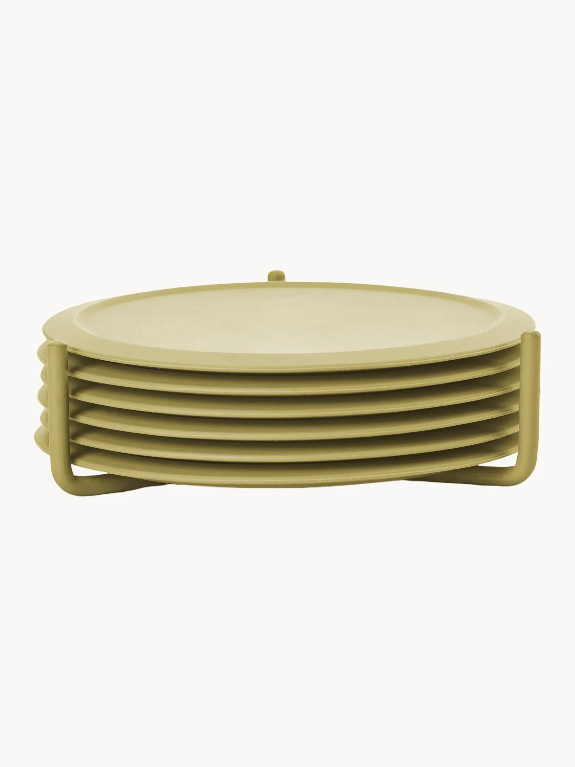 Set di 6 sottobicchieri in vetro Singles