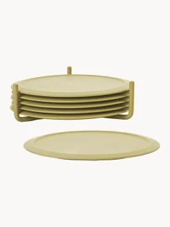 Set di 6 sottobicchieri in vetro Singles