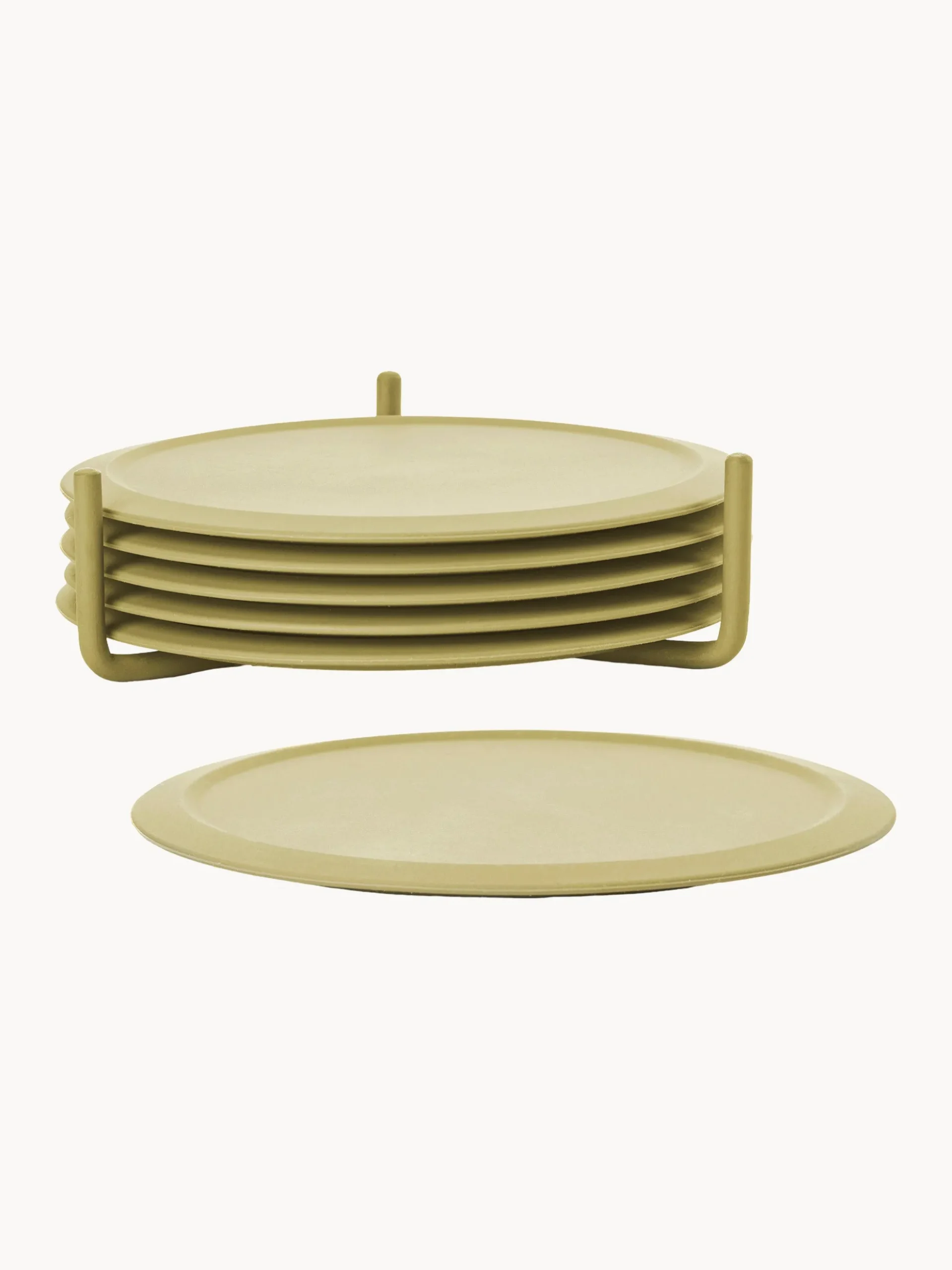 Set di 6 sottobicchieri in vetro Singles