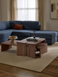 Set di 2 tavolini da salotto in legno di quercia Amad