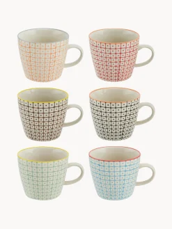Set di 6 tazze con motivo grazioso Carla