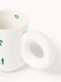 Set di 2 tazze impilabili in porcellana con motivo decorativo Tutti