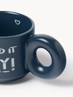 Set di 2 tazze impilabili in porcellana con motivo decorativo Tutti