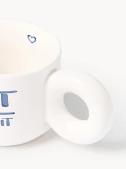 Set di 2 tazze impilabili in porcellana con motivo decorativo Tutti