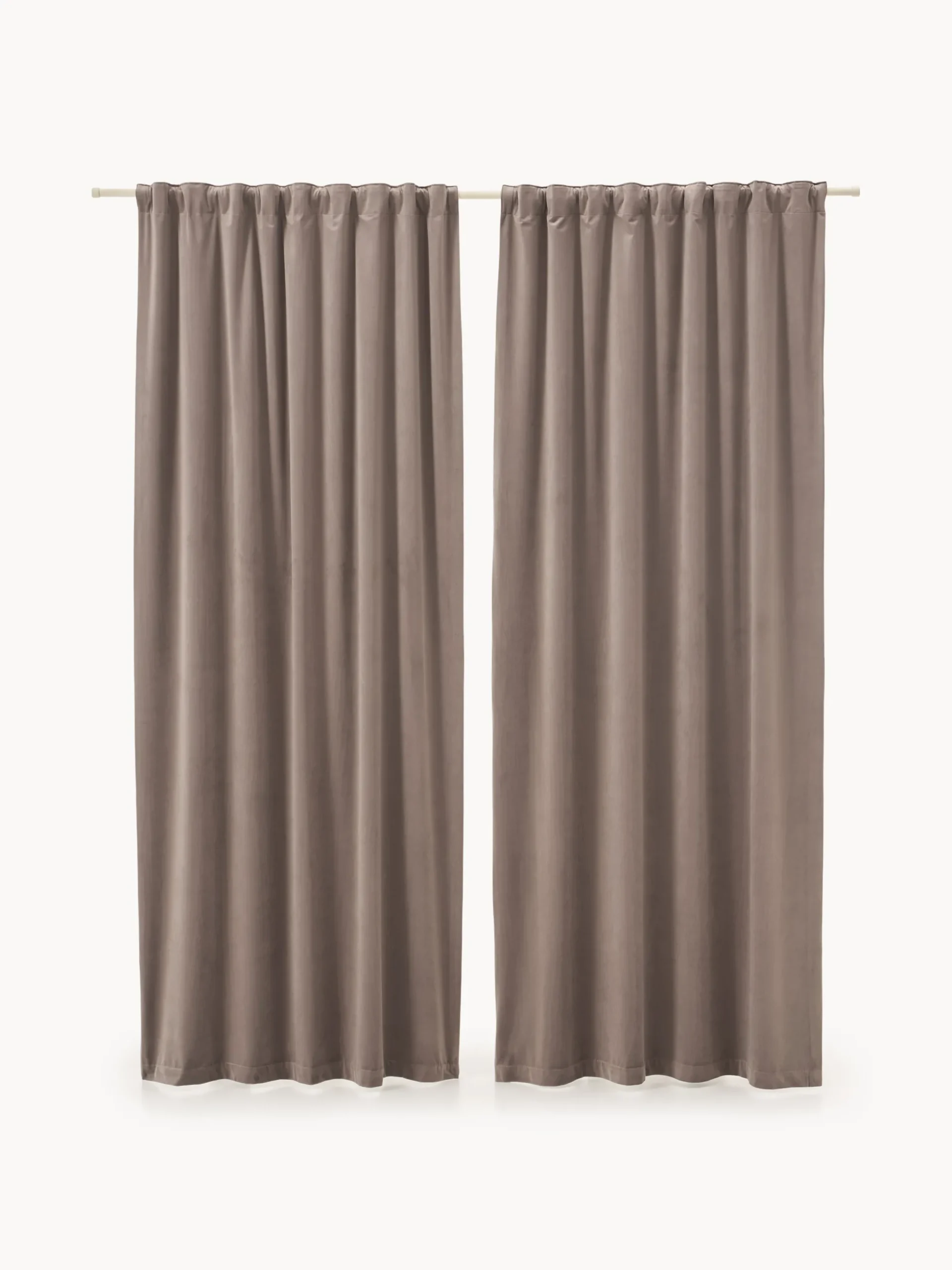 Set di 2 tende oscuranti in velluto con multibanda Rush, larg. 135 cm