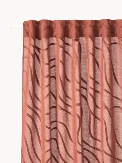 Set di 2 tende semitrasparenti con multibanda Lidia, larg. 140 cm