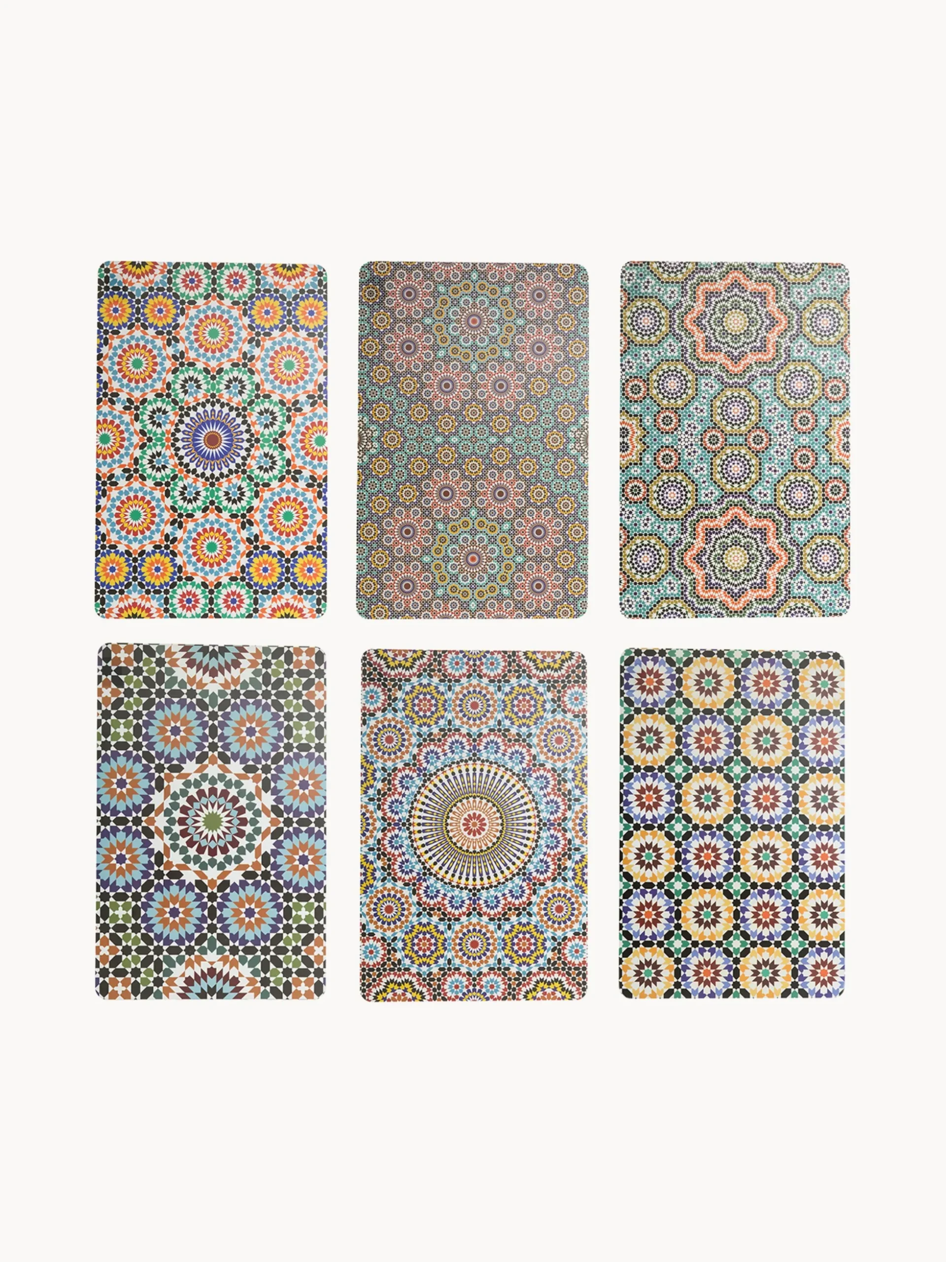 Set di 6 tovagliette americane con stampe su entrambi i lati Marrakesch Doubleface