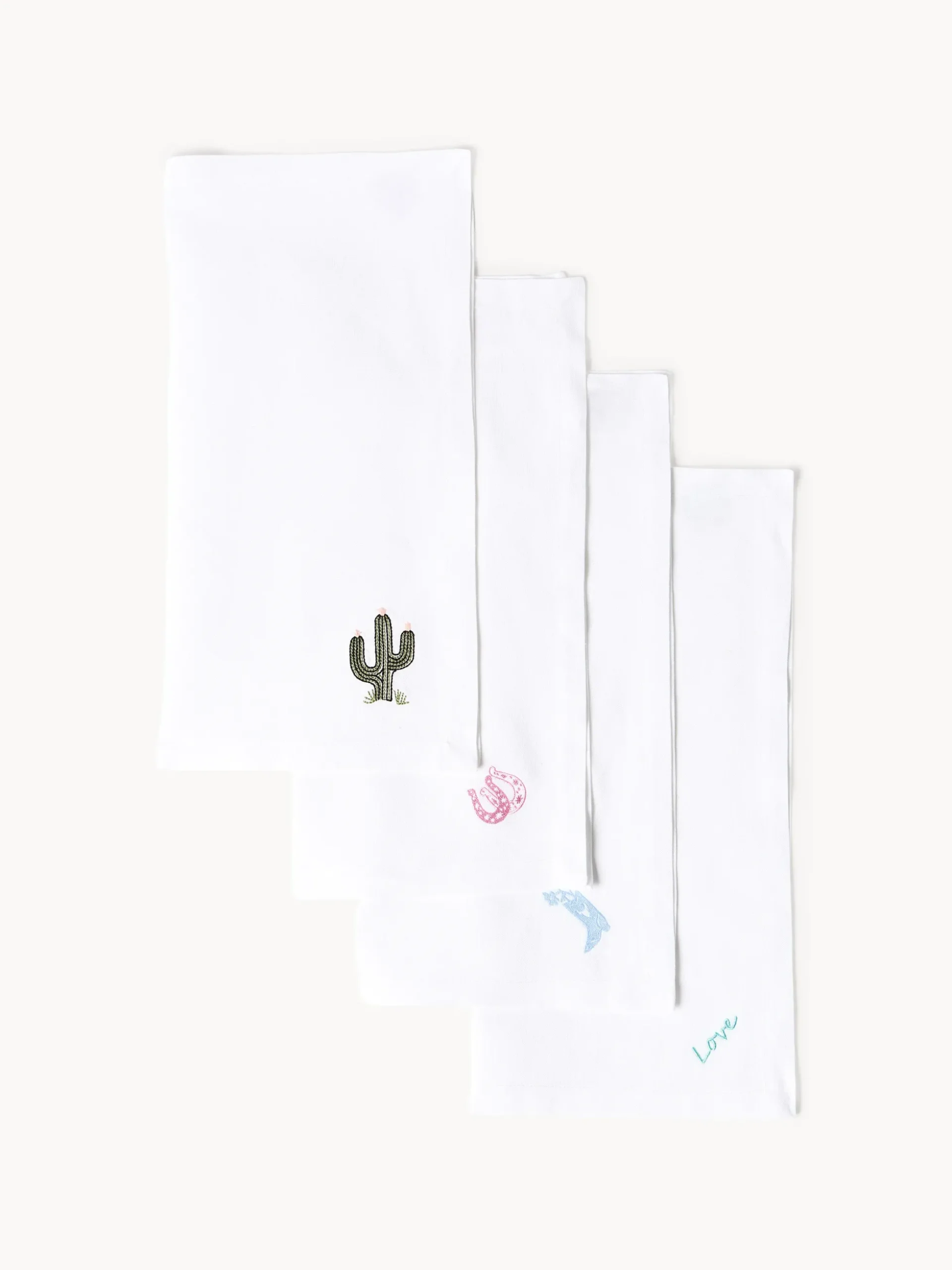 Set di 4 tovaglioli in lino Arizona Love