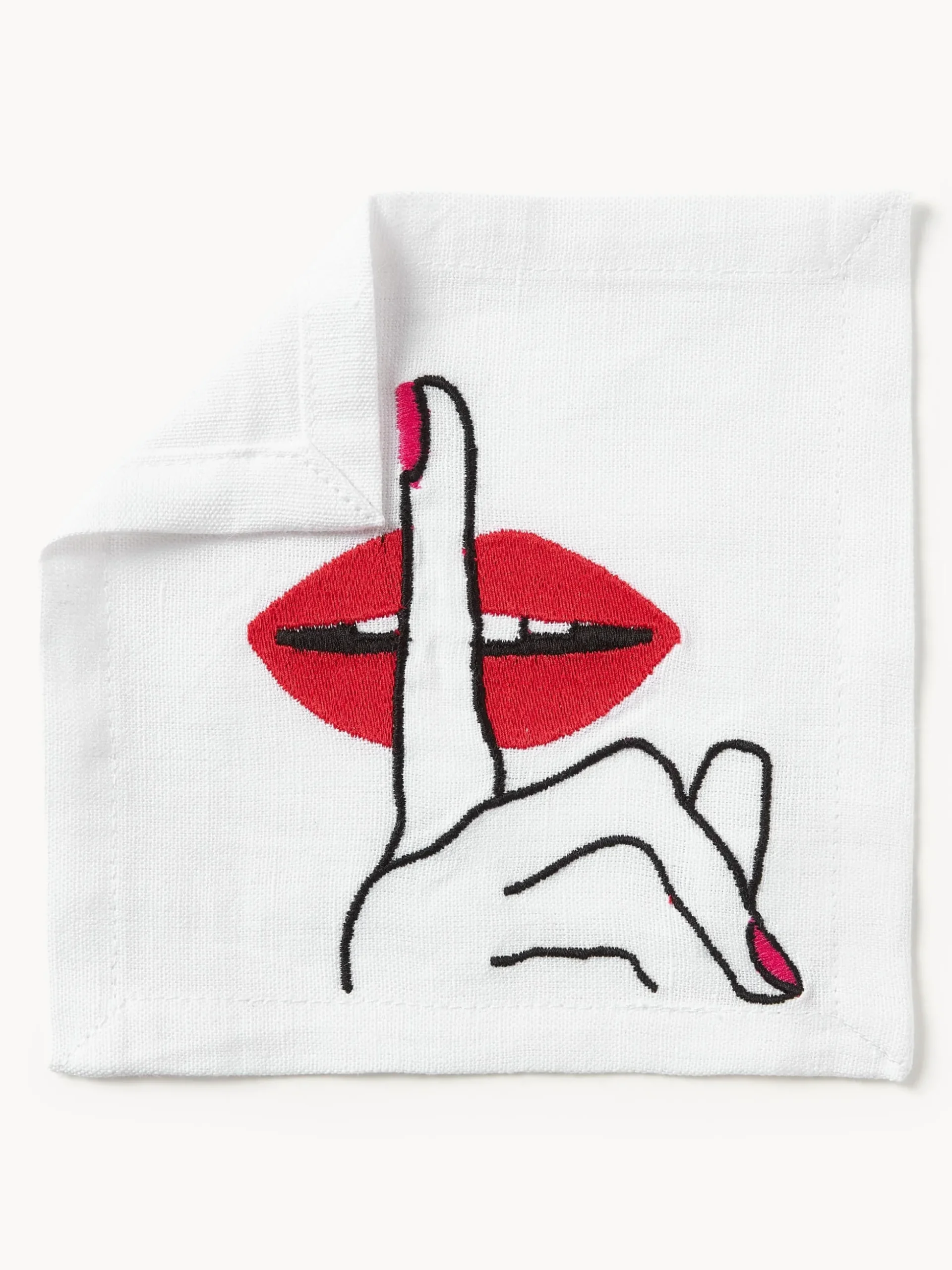 Set di 4 tovaglioli in lino Lips