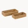 Set di 2 vassoi decorativi in rattan fatti a mano Güle