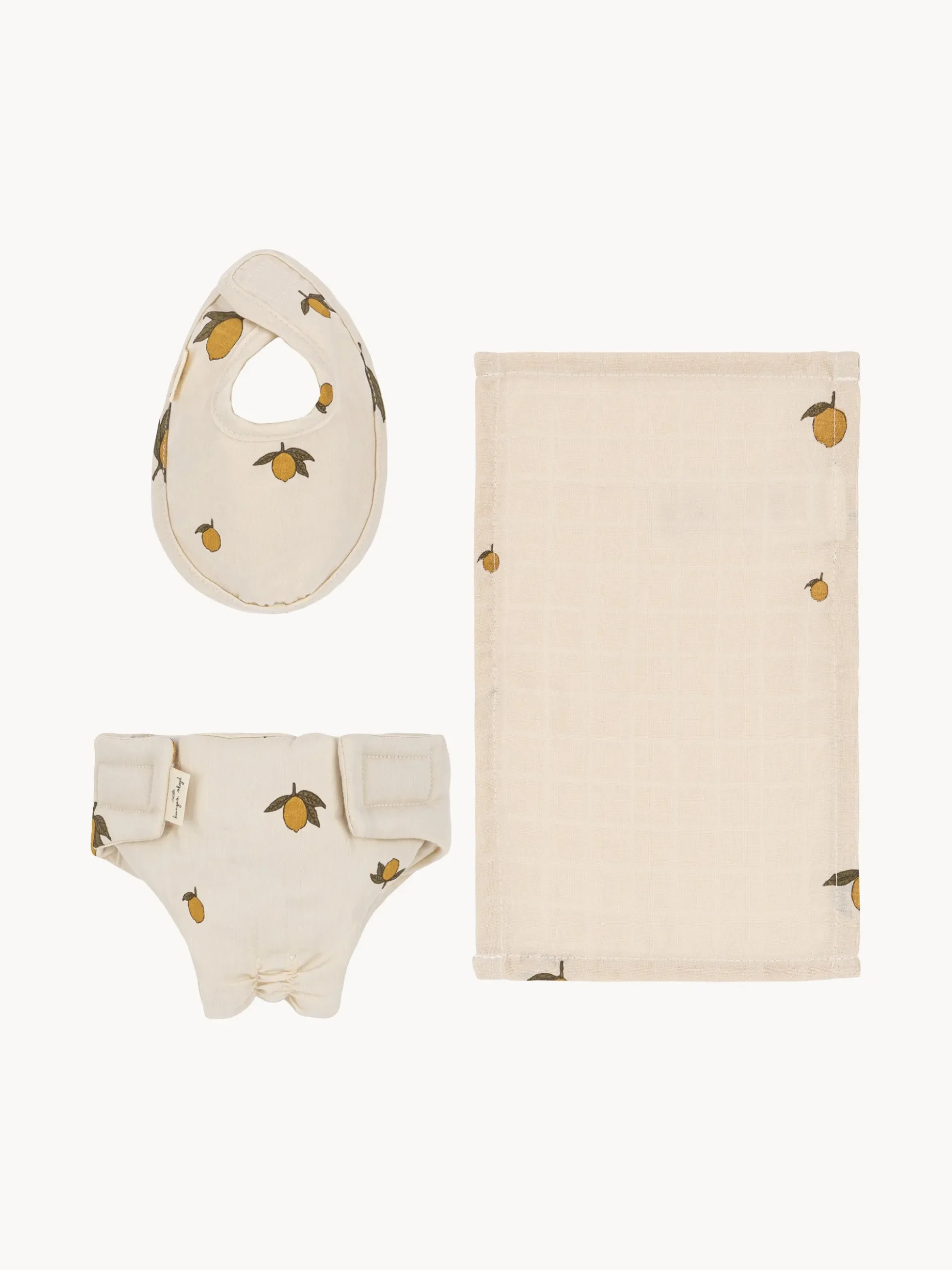 Set fasciatoio per bambole con borsa Lemon 4 pz