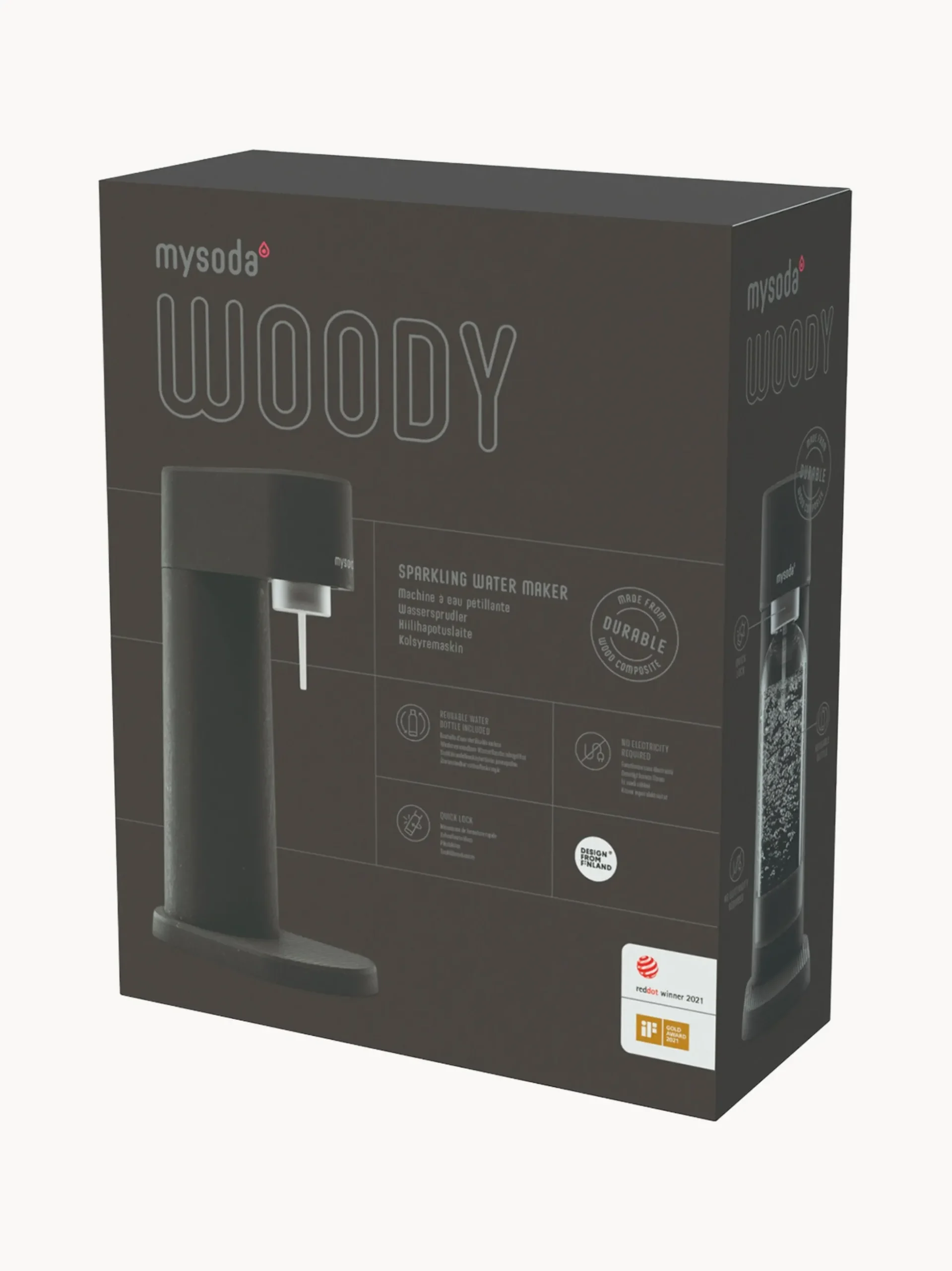 Set gasatore d'acqua con bottiglia Woody