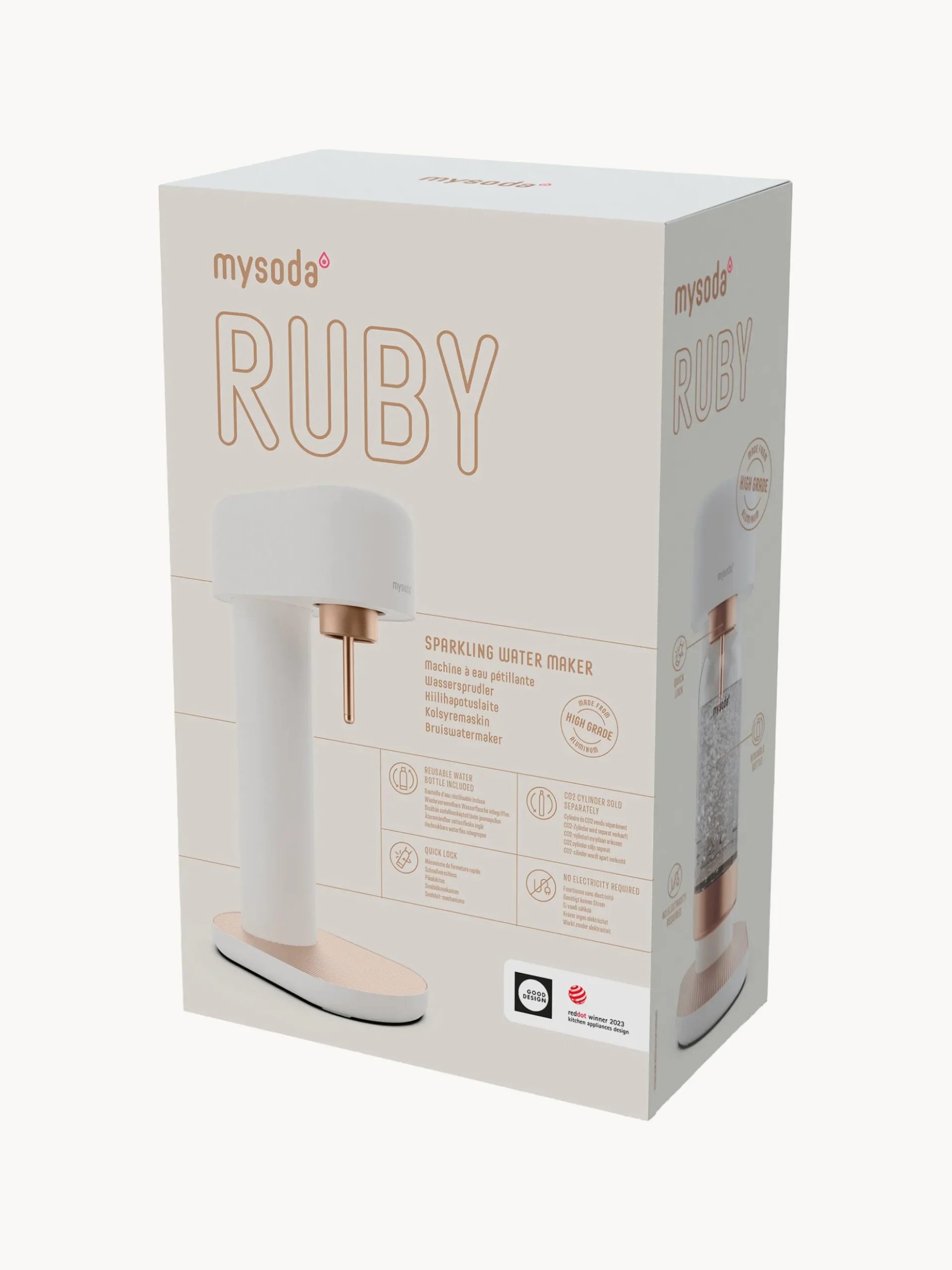Set gasatore d'acqua con bottiglia Ruby 2