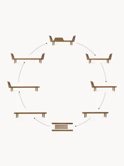 Set per estensione letto per bambini in legno di quercia fatto a mano Eli 6 pz