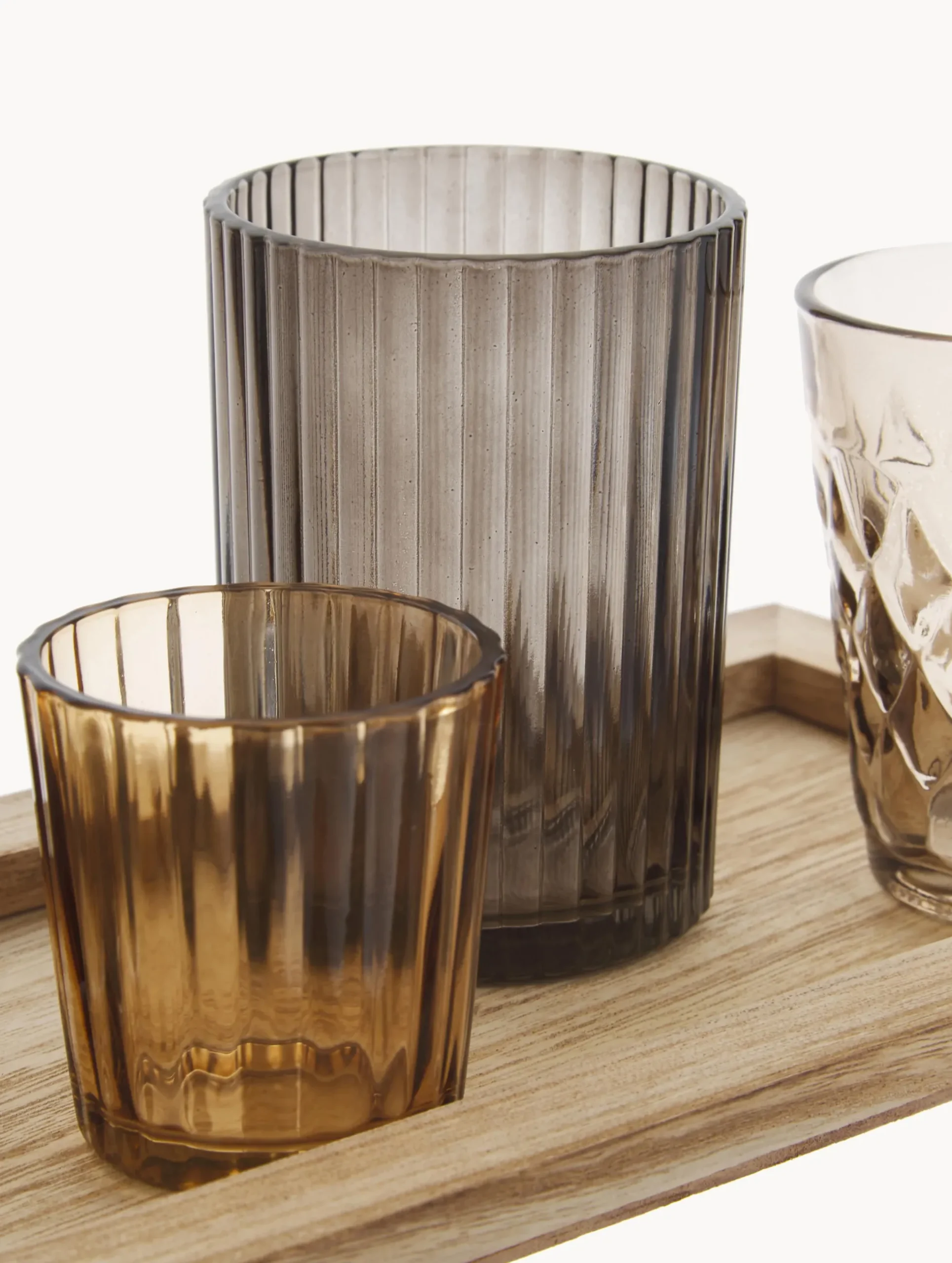 Set portalumini in vetro Wessel 10 pz
