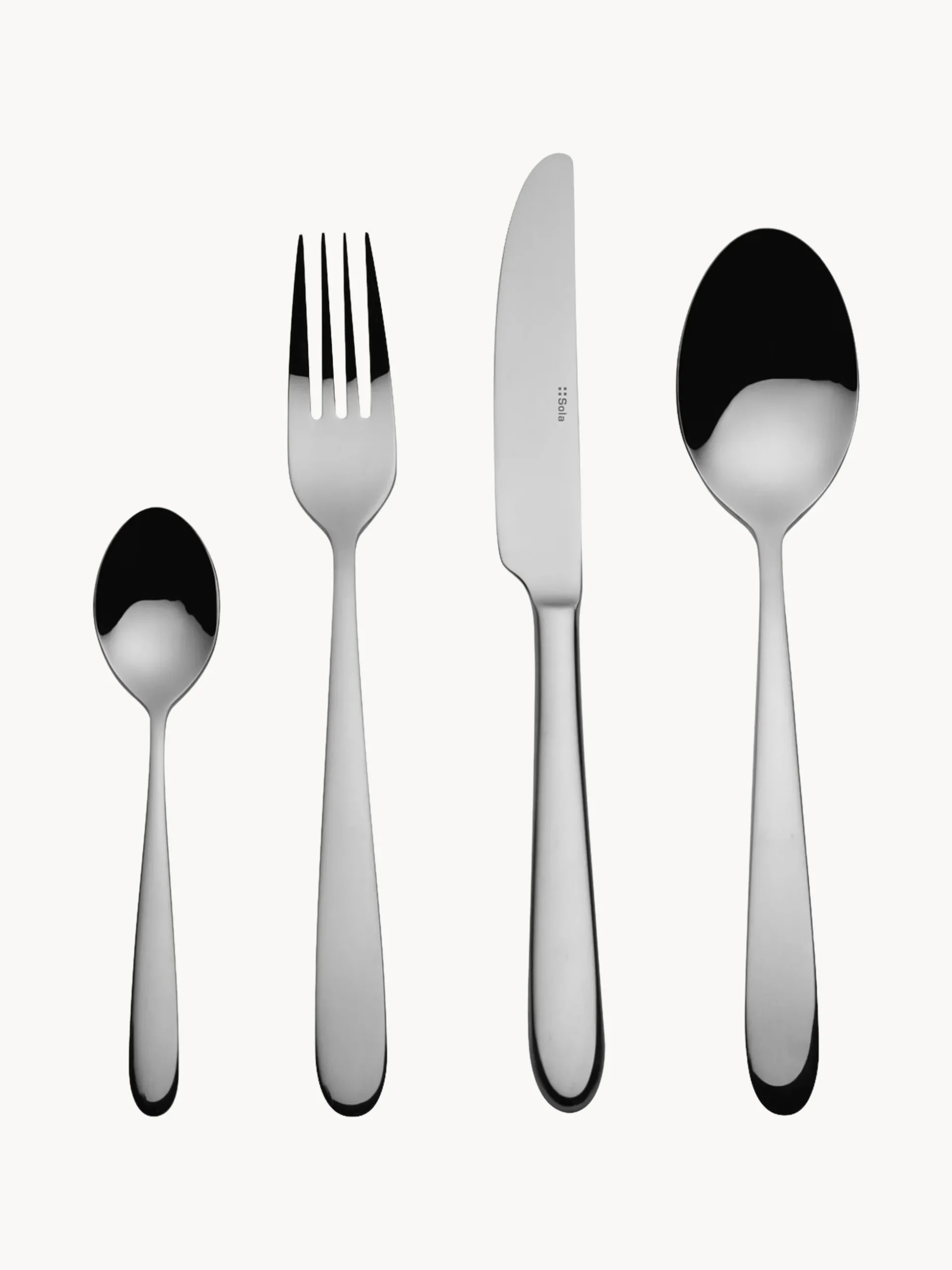 Set 24 posate lucide Tulip, 6 persone
