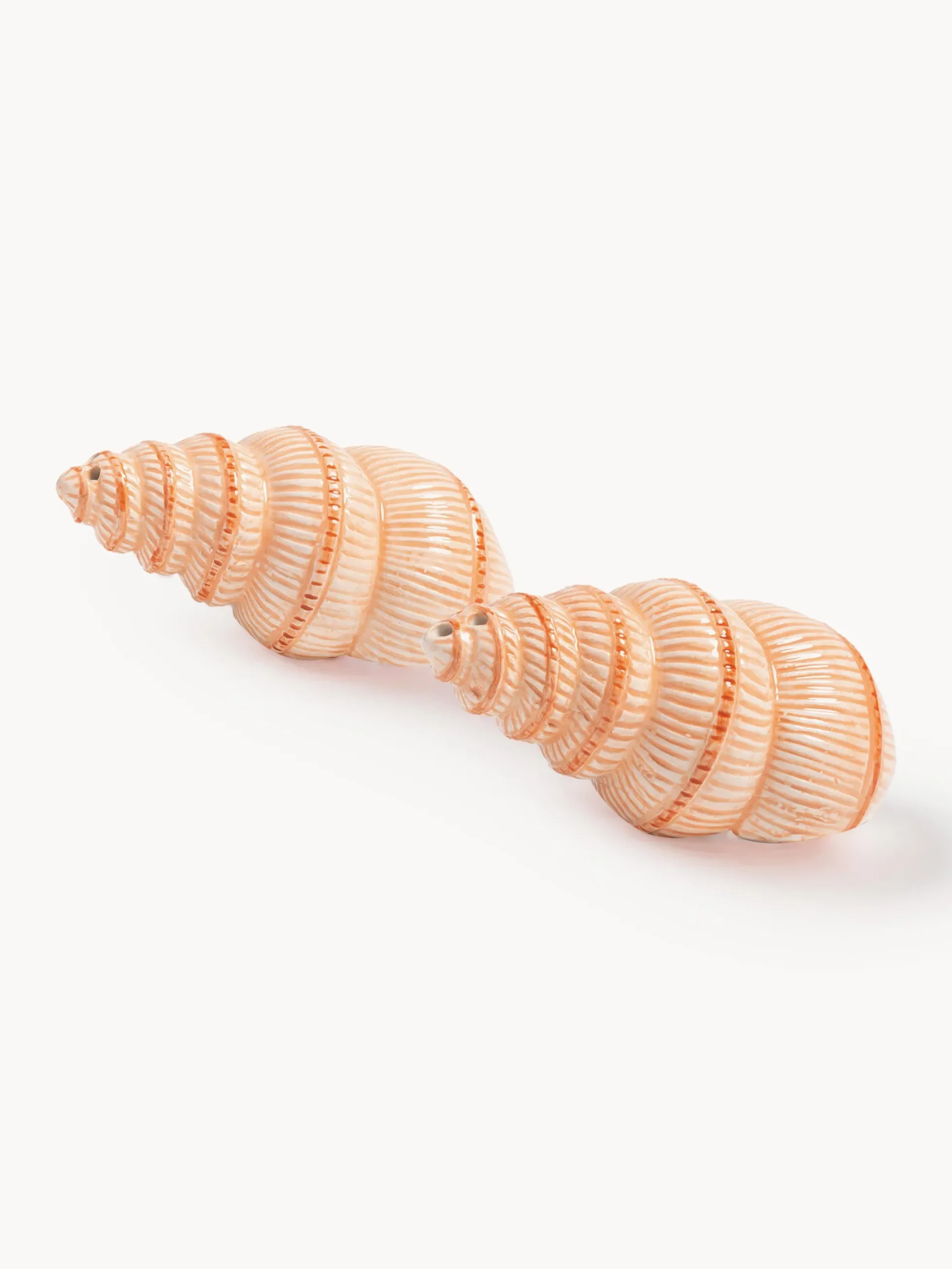 Set saliera e pepiera in dolomite dipinte a mano Shell 2 pz