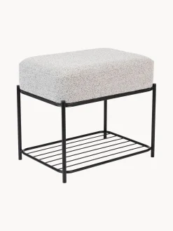Sgabello imbottito in bouclé Milou