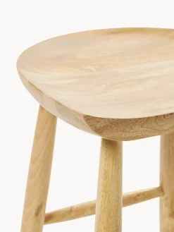 Sgabello alto in legno di mango Nino