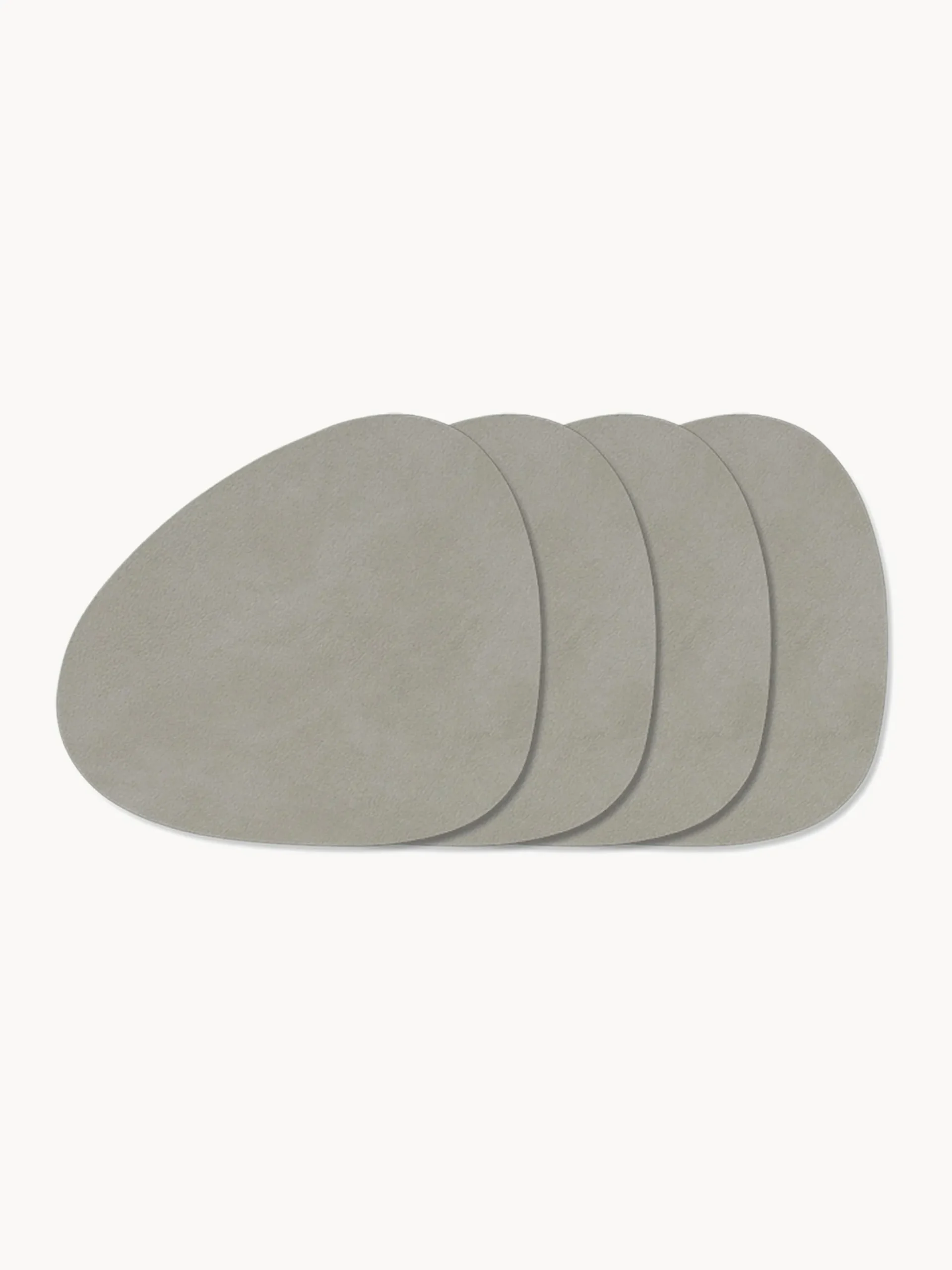 Sottobicchiere in pelle dalla forma asimmetrica Curve 4 pz