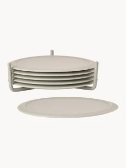 Sottobicchieri in vetro Singles, set da 6