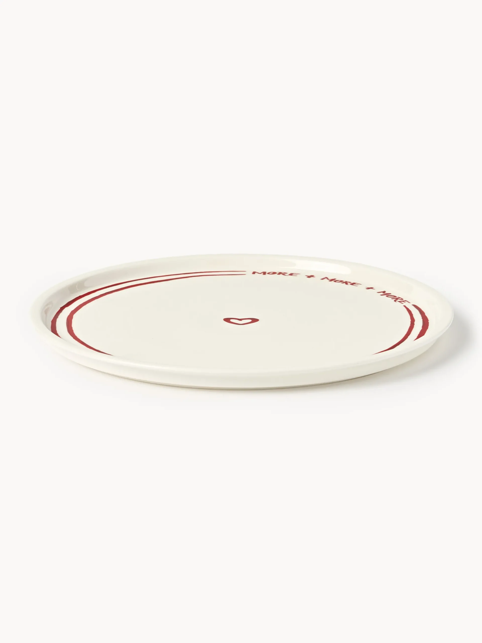 Sottopiatto in porcellana con motivo decorativo Tutti