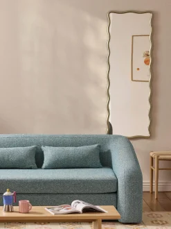 Specchio a figura intera con cornice ondulata in metallo Reggie