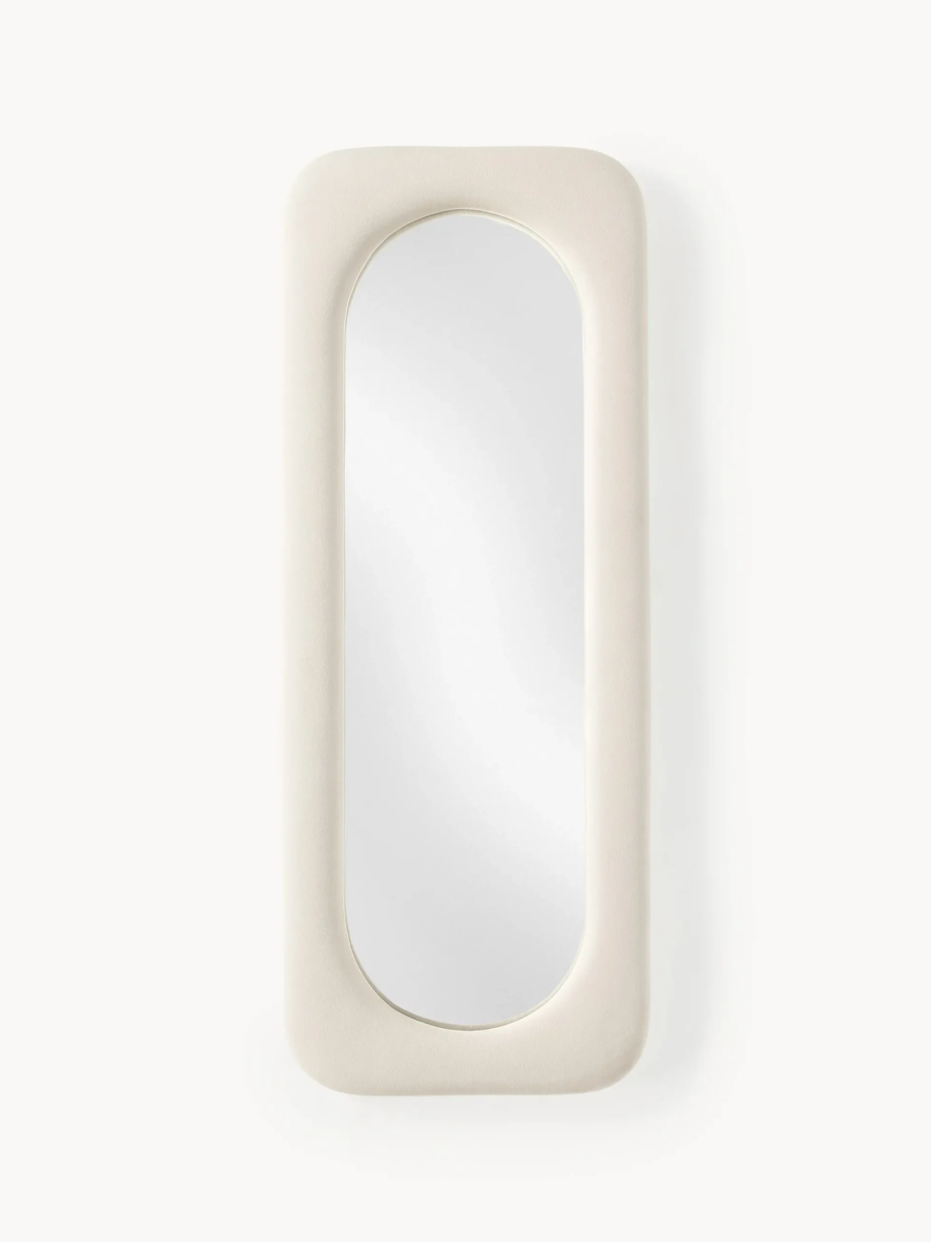 Specchio da parete con cornice in velluto Zola